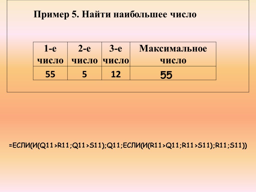 Эксель 9 класс презентация