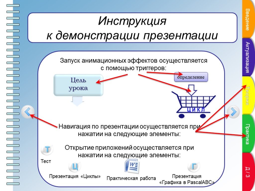 Варианты демонстрации презентации