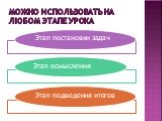 Можно использовать на любом этапе урока