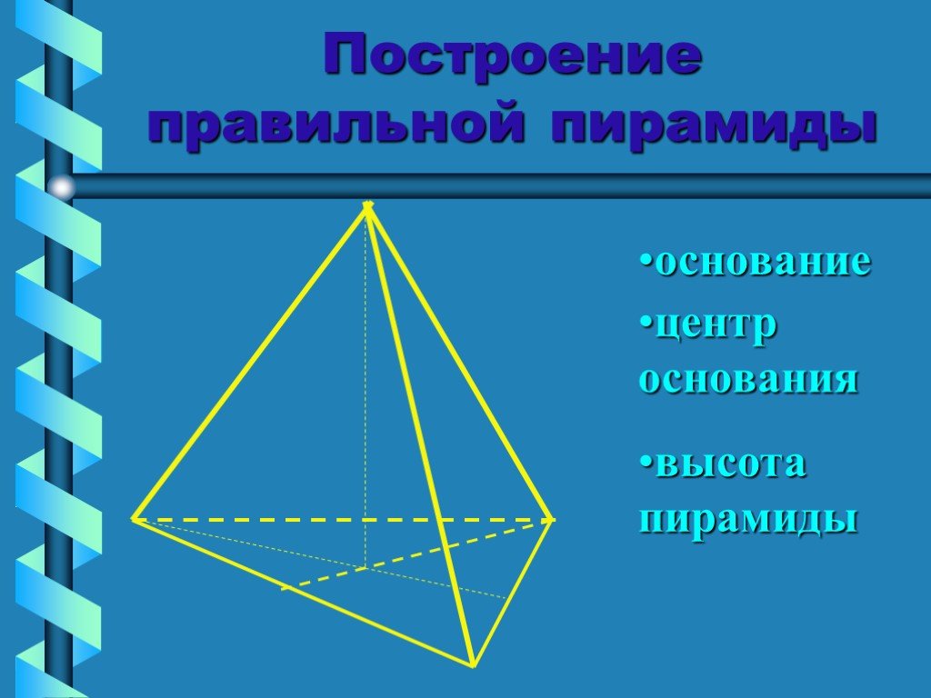 Презентация по теме пирамида правильная пирамида 10 класс атанасян