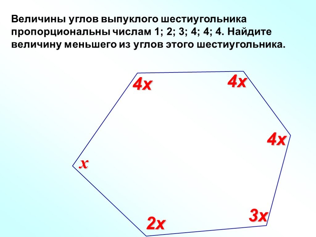 Найдите углы выпуклого. Выпуклый шестиугольник. Многоугольники 8 класс геометрия. Угол шестиугольника. Сумма углов правильного шестиугольника.