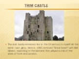 Trim Castle. This lock badly remained. But in the XX century to myself all the same I won glory. Here in 1995 removed "Brave heart" with Mel Gibson. According to the scenario Trim played a role of the cities of York and London.