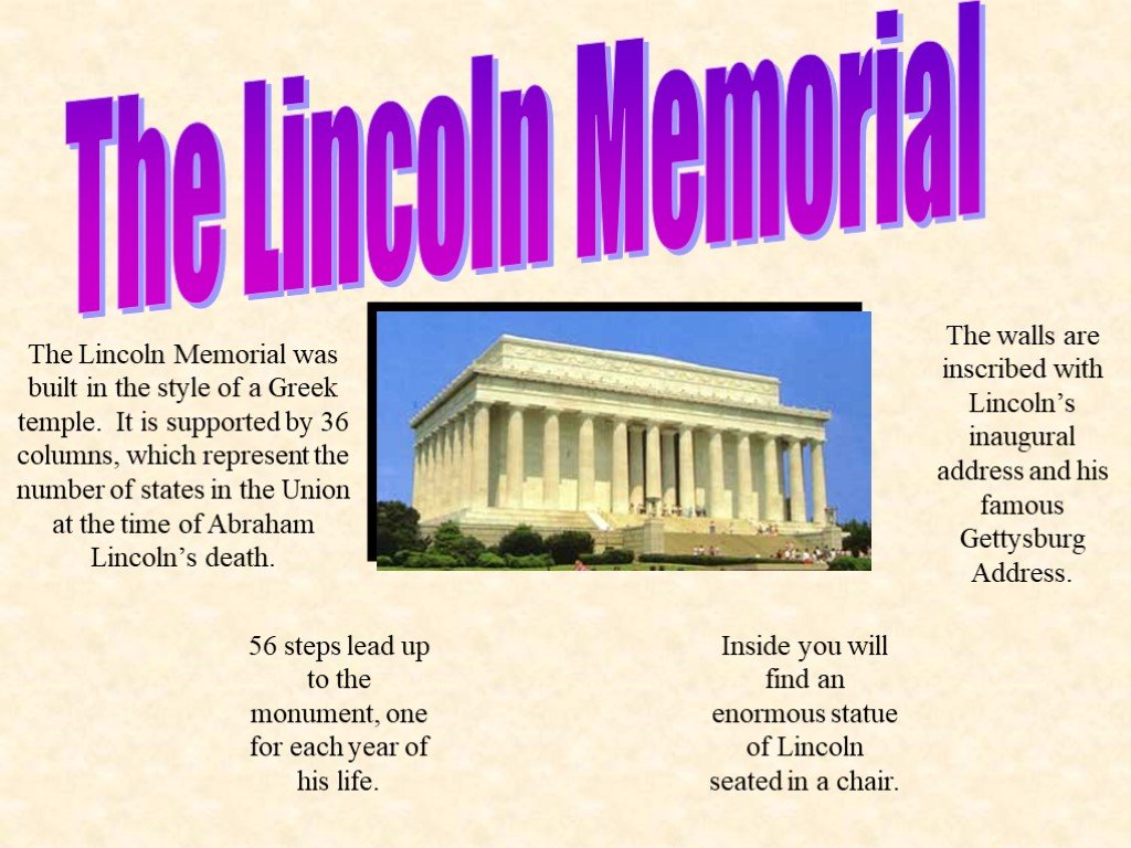 Lincoln memorial презентация