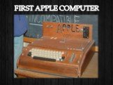 FIRST APPLE COMPUTER