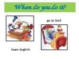 learn English go to bed