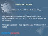 Поддержка Ethernet, Fast Ethernet, Token Ring и FDDI. Поддержка протоколов SMB/NetBIOS и стека протоколов TCP/IP (IP, TCP, UDP, ICMP и других на их основе). Функционирование под управлением Windows NT и Solaris