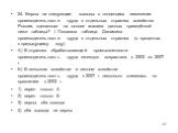 24. Верны ли следующие выводы о тенденциях изменения производительности труда в отдельных отраслях хозяйства России, сделанные на основе анализа данных приведённой ниже таблицы? ( Показана таблица: Динамика производительности труда в отдельных отраслях (в процентах к предыдущему году) А) В отраслях 