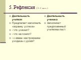 5. Рефлексия (3-4 мин.). Деятельность учителя Предлагает наполнить «корзину успеха» - что усвоил? - что не понял? - с каким настроением уходишь с урока? Деятельность ученика Заполняют предложенный учителем лист.