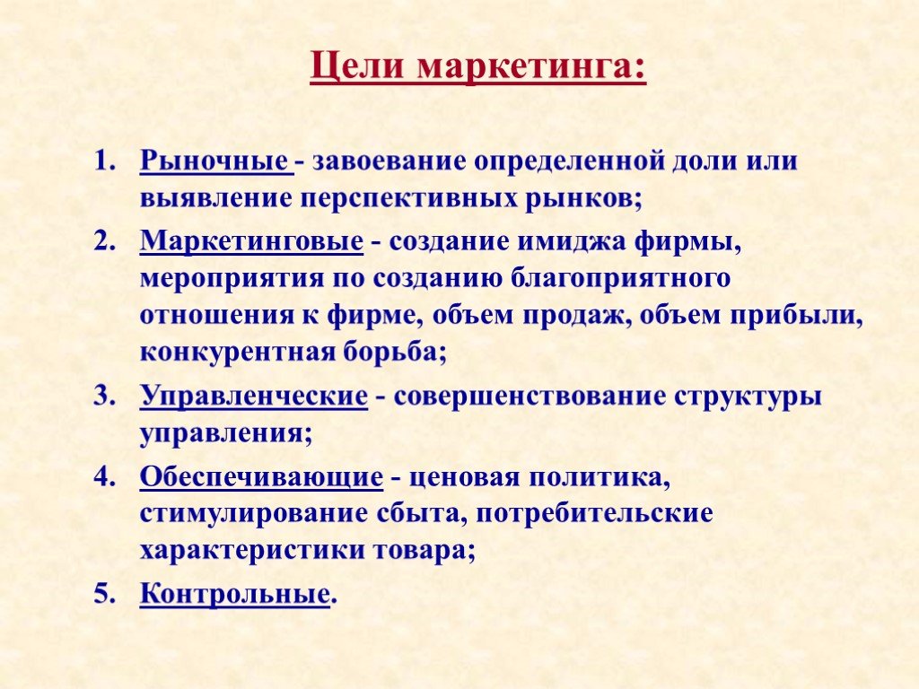 Роль маркетинга в рыночной экономике презентация