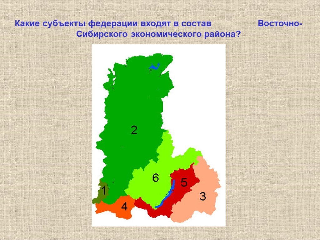 Какие субъекты входят в восточно сибирское