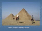 Египет. Великие пирамиды в Гизе.