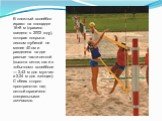 В пляжный волейбол играют на площадке 16×8 м (правило введено в 2002 году), которая покрыта песком глубиной не менее 40 см и разделена на две равные части сеткой (высота сетки, как и в «обычном» волейболе — 2,43 м для мужчин и 2,24 м для женщин). С обеих сторон пространство над сеткой ограничено спе