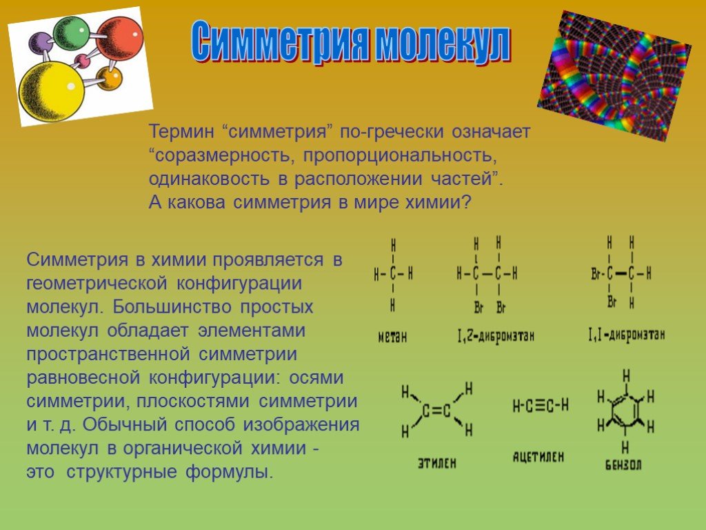 Симметрия в химии презентация