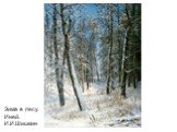 Зима в лесу. Иней. И.И.Шишкин