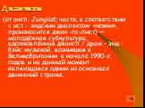 Джанглисты. (от англ. Junglist; часто, в соответствии с ист - эндским диалектом «кокни», произносится джан -га-лист) — молодёжная субкультура, вдохновлённая джангл / драм – энд - бэйс музыкой, возникшая в Великобритании в начале 1990-х годов и на данный момент являющаяся одним из основных движений с