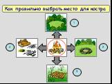 3. Как правильно выбрать место для костра. 1 4 2