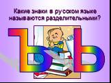 Какие знаки в русском языке называются разделительными? Ъ Ь