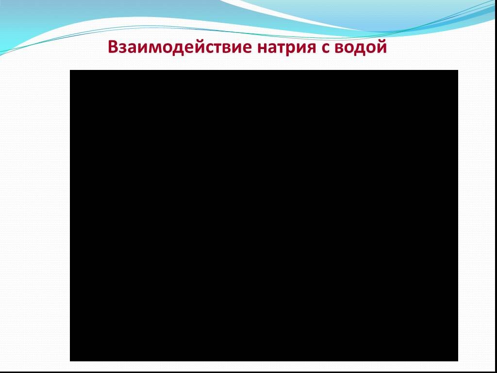 Взаимодействие натрия с водой