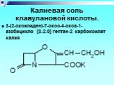Калиевая соль клавулановой кислоты. 3-(2-оксилиден)-7-оксо-4-окса-1-азобицикло [3.2.0] гептан-2 карбоксилат калия