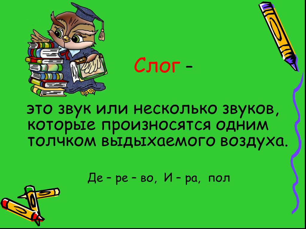 Как определить сколько в слове слогов 1 класс школа россии презентация