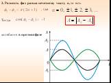 2. Разность фаз равна нечетному числу π, то есть. , где. колебания в противофазе