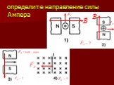 определите направление силы Ампера