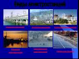 Гидроэлектростанции. Теплоэлектростанции. Атомные электростанции. Геотермальные электростанции. Ветряные электростанции. Солнечные батареи