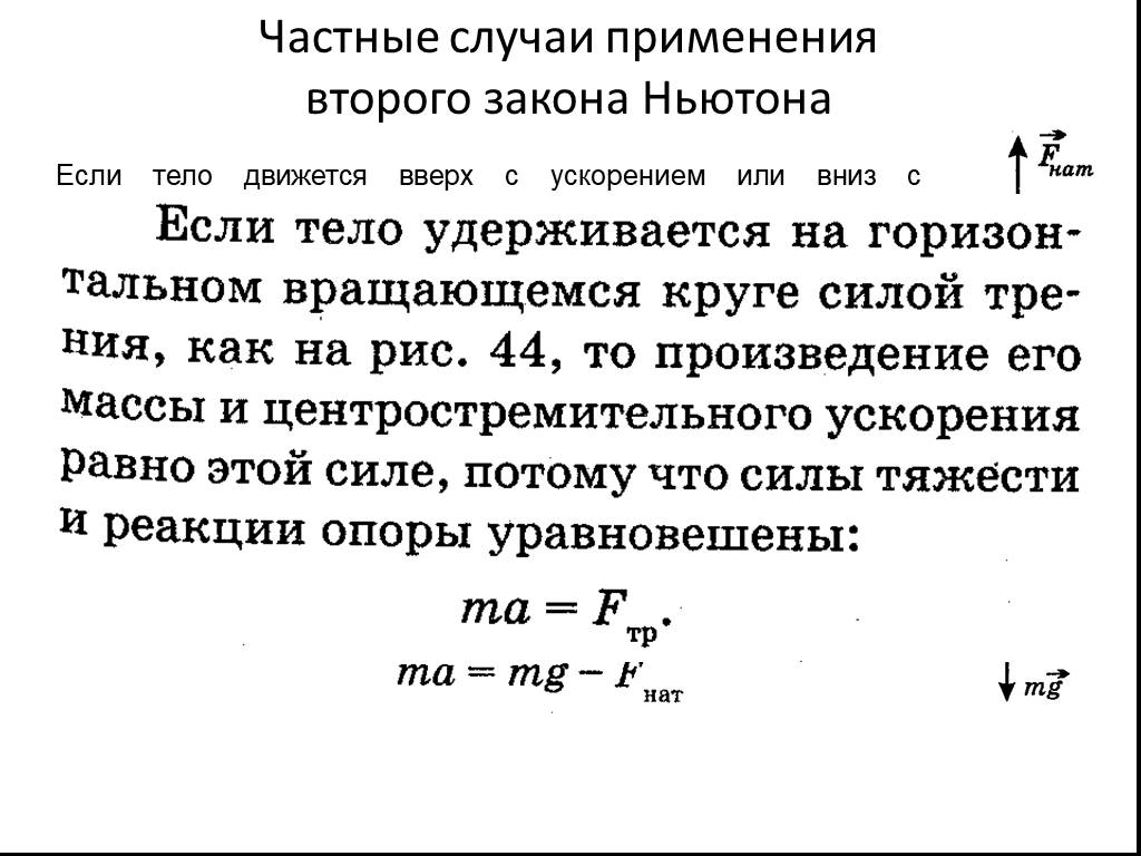 Ускорением направленным вверх. Частные случаи второго закона Ньютона. Частный случай второго закона Ньютона. Частные случаи 2 закона Ньютона. Второй закон Ньютона частные случаи.