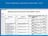 Печать движения документа Авансовый отчет