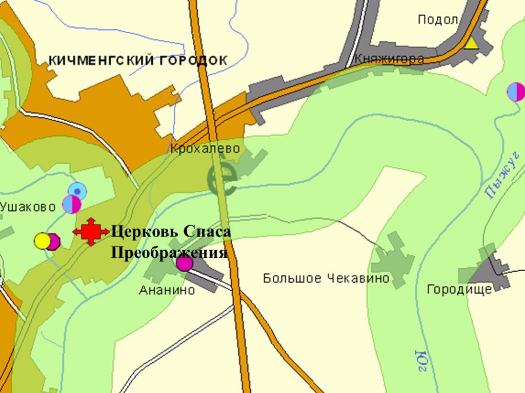 Кичменгский городок карта гугл