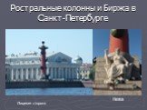 Ростральные колонны и Биржа в Санкт-Петербурге. Нева