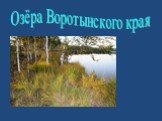 Озёра Воротынского края