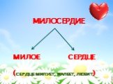 МИЛОСЕРДИЕ МИЛОЕ СЕРДЦЕ (СЕРДЦЕ МИЛУЕТ, ЖАЛЕЕТ, ЛЮБИТ)