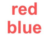 red blue