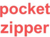 pocket zipper