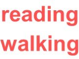 reading walking