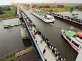 Germany, river above the river: Magdeburg Water Bridge