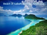 Beach of Sabah, Borneo, Malaysia