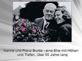 Aenne und Franz Burda - eine Ehe mit Höhen und Tiefen, über 55 Jahre lang