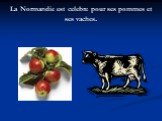La Normandie est celebre pour ses pommes et ses vaches.