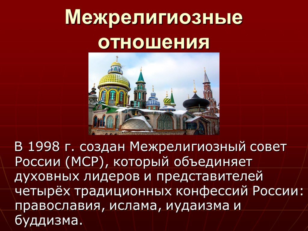 Духовные религии какие есть. 4 Религиозных конфессии в России. Основные религии России. Религии России презентация.