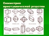 Симметрия кристаллической решетки