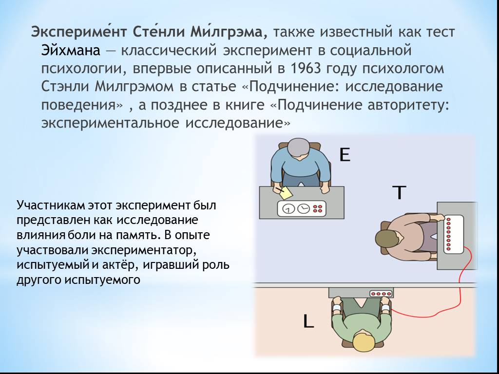 Эксперименты на людях презентация