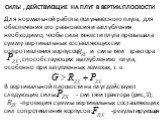 Силы , действующие на плуг в вертик.плоскости. Для нормальной работы полунавесного плуга, для обеспе­чения его равновесия и заглубления необходимо, чтобы сила тяжести плуга превы­шала сумму вертикальных составляющих сил сопротивления корпусов и силы тяги трактора ,способствующих выглублению плуга, о