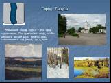 Город Таруса. Небольшой город Таруса – это город художников. Они приезжают сюда, чтобы рисовать окские дали, берёзы, ивы, склонившиеся над рекой, луга, поля.