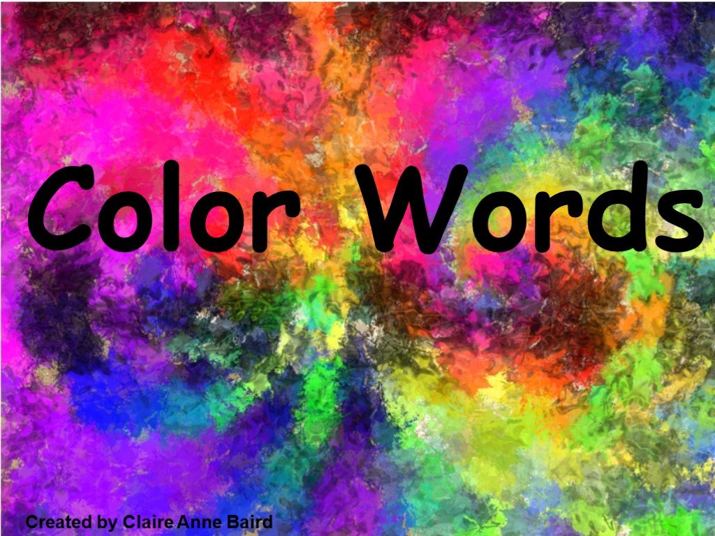 Colorful words