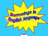 Borrowings in English language