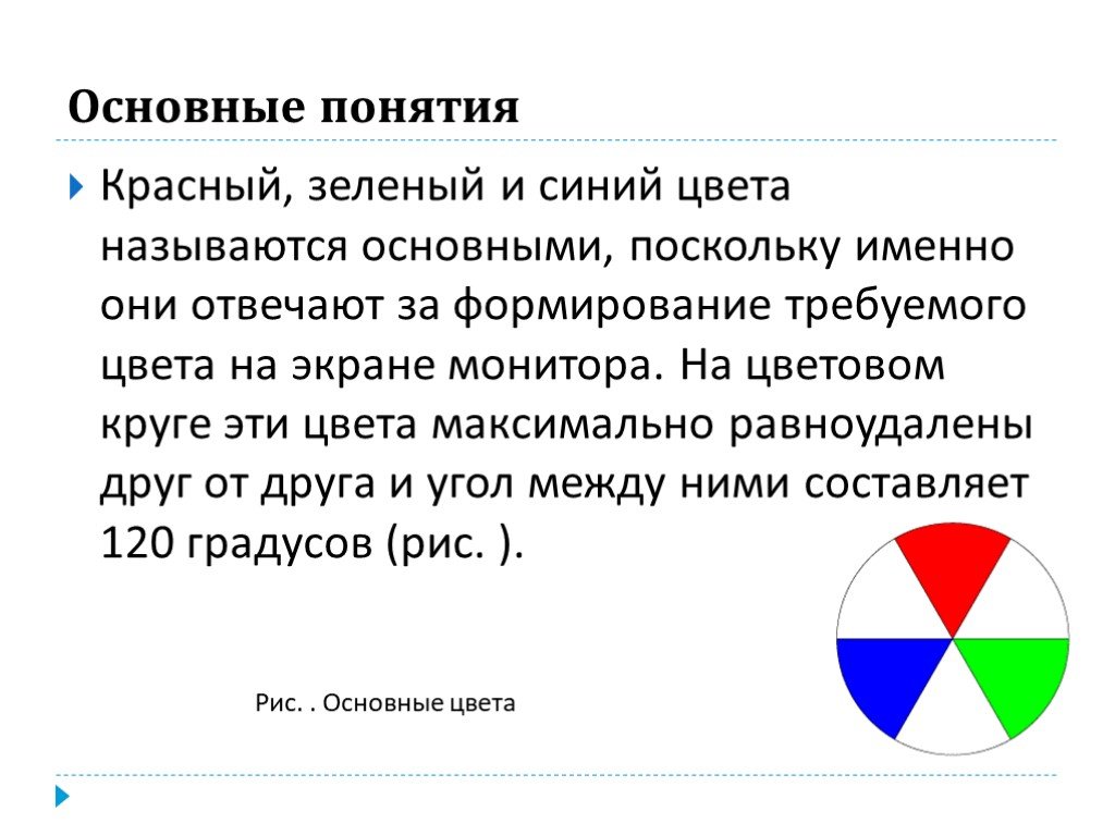 Поскольку основная. Понятие цвета. Общее понятие цвета. Базовые понятия о цвете. Как правильно использовать круг.