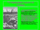 Путешествие с сыном по Северу. В мае-июне 1935 года М. М. Пришвин совершил путешествие по Северу вместе с сыном Петром Михайловичем. Пинежское путешествие М. Пришвина в поисках «Берендеевой чащи» длилось 19 дней. Писатель говорил, что «ему до смерти захотелось подышать тем воздухом народной жизни, г