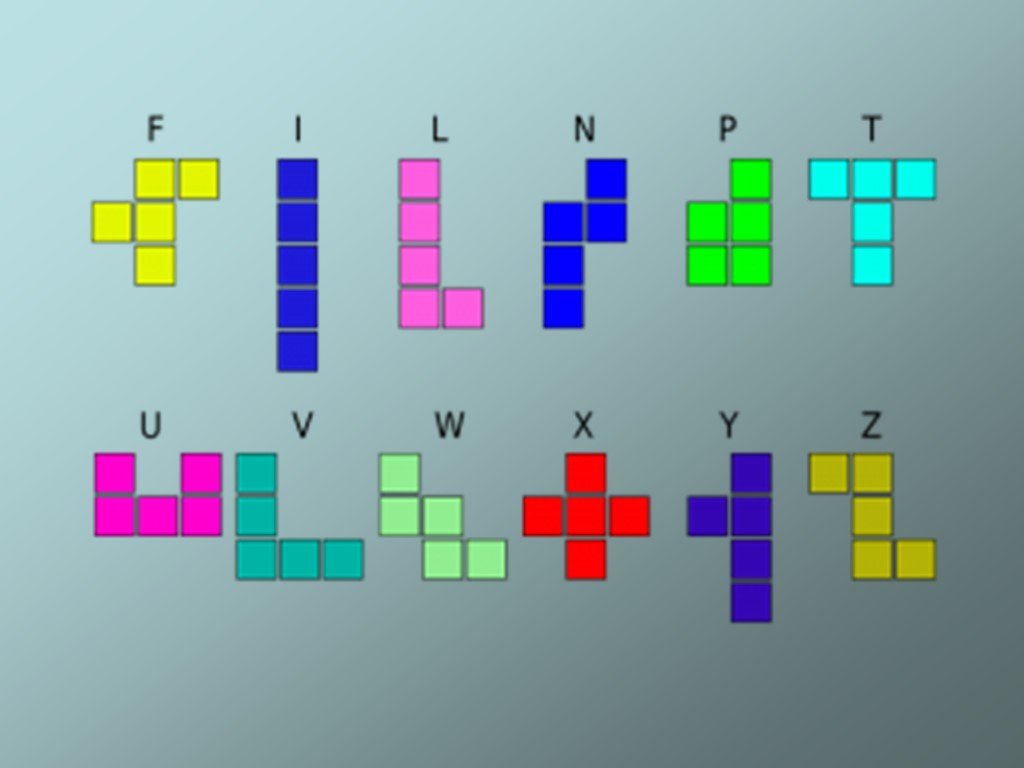 Фигуры из 5 квадратов. 12 Фигур пентамино. Пентамино Тетрис. Пентамино крокодил. Фигуры из тетриса.